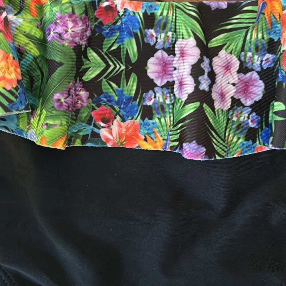 BP | Floral tropical Ruffle Bikini Bottom